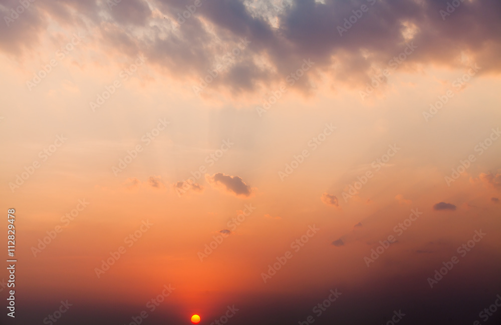 colorful dramatic sky with cloud at sunset colorful dramatic sky with cloud at sunset