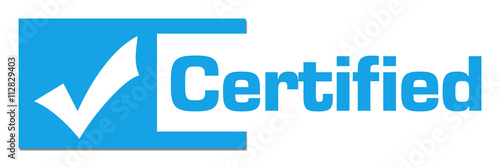 Foto Certified Blue Horizontal Stripe