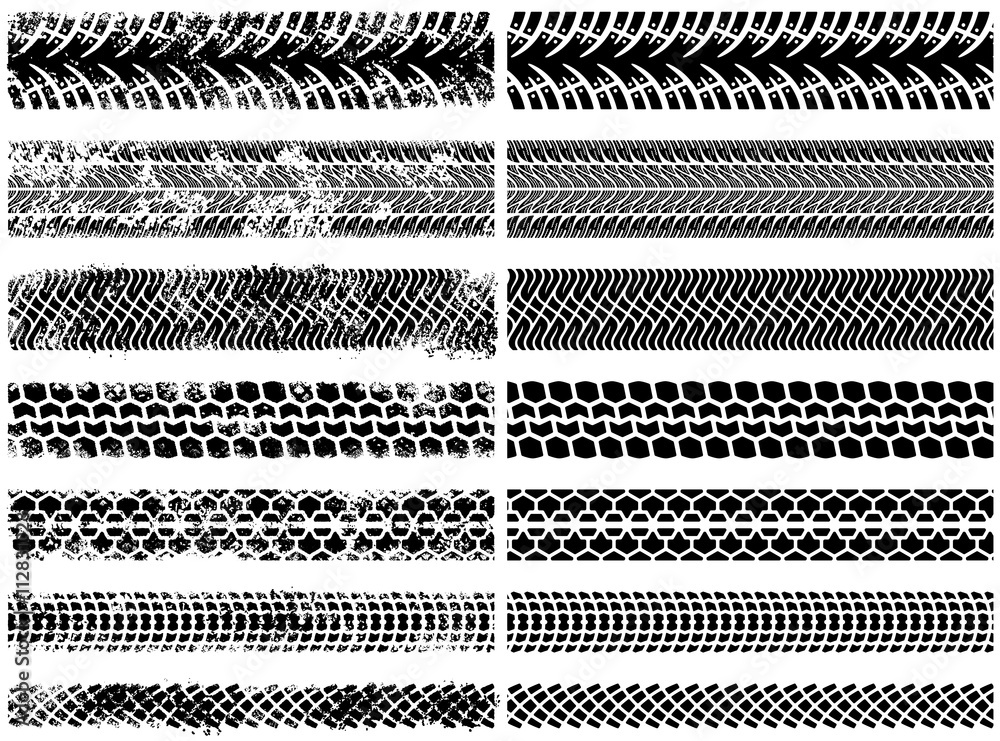 High Detail Grunge Tire Tracks set High Detail Grunge Tire Tracks set
