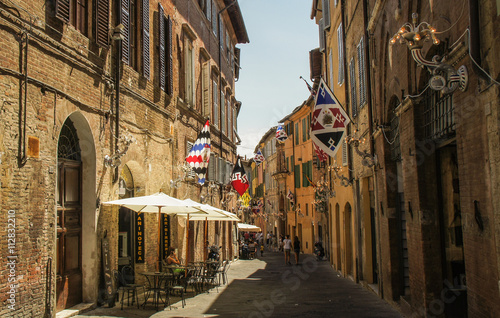 Obraz na płótnie Gasse in Siena w salonie