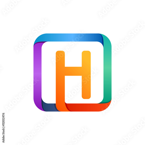 H letter logo in square.