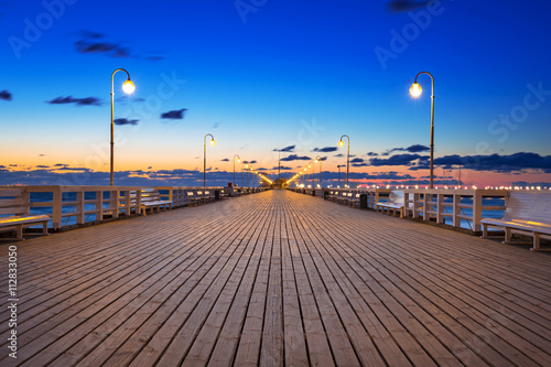 Molo (pier) in Sopot at Baltic sea, Poland