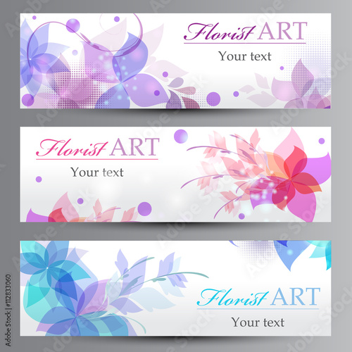 Banners with a flowers