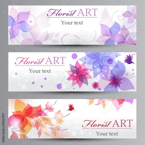 Banners with a flowers
