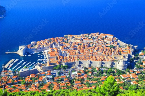 Dubrovnik Old Town, famous touristic destination on Adriatic sea, Croatia