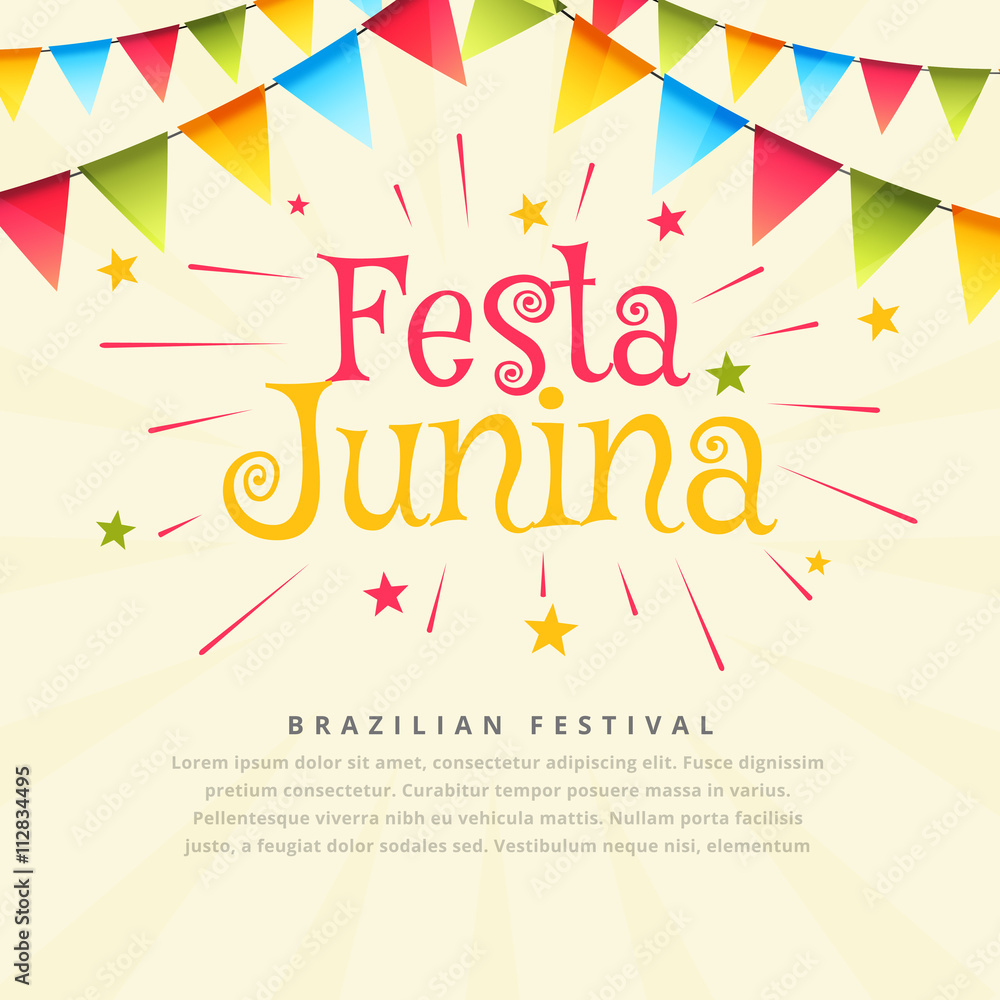 festa junina brazil festival holiday background - obrazy, fototapety, plakaty 