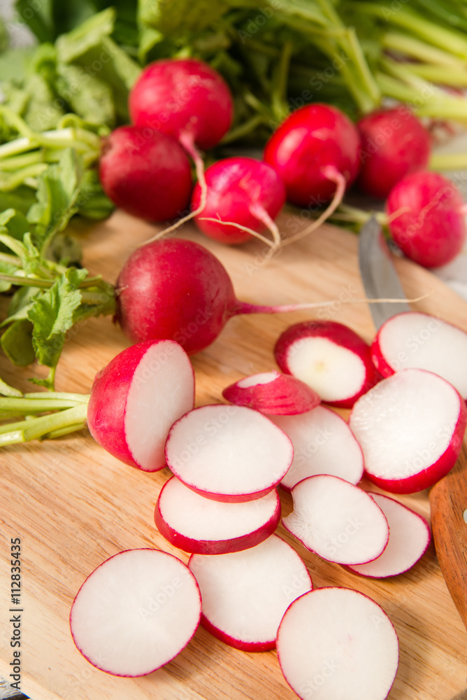 Fresh red radishes Fresh red radishes