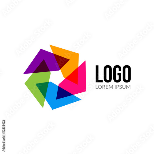 Vector abstract logo template layout. Abstract colorful creative sign or icon. Design element. Free Download Vector abstract logo template layout. Abstract colorful creative sign or icon. Design element. - GFXLoad