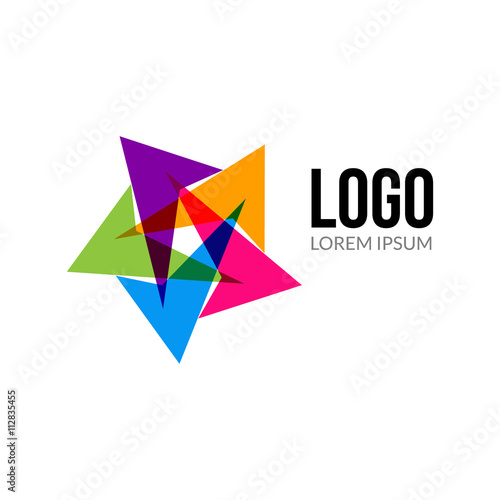 Vector abstract logo template layout. Abstract colorful creative sign or icon. Design element.