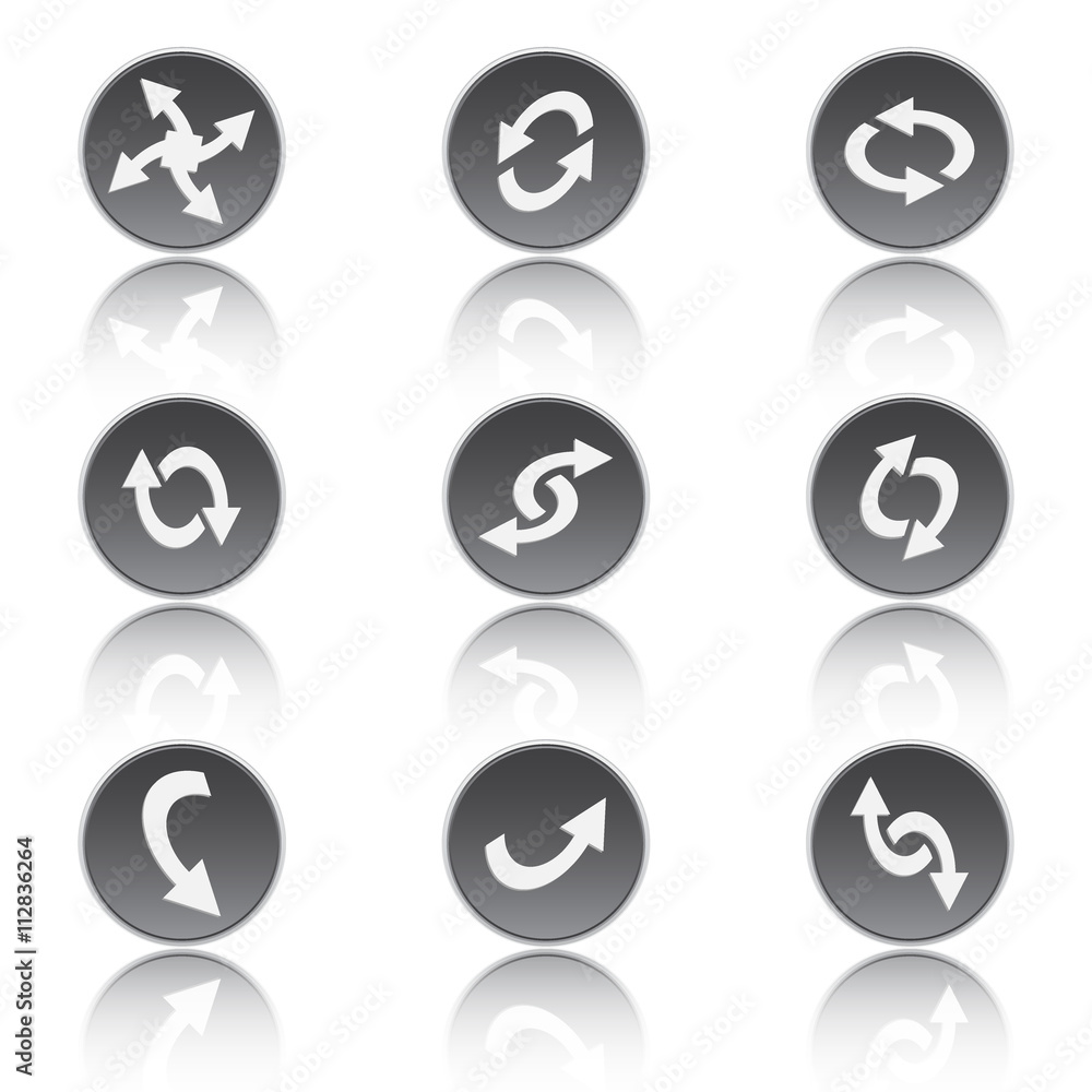 Set of abstract vector icons - activity arrows Set of abstract vector icons - activity arrows