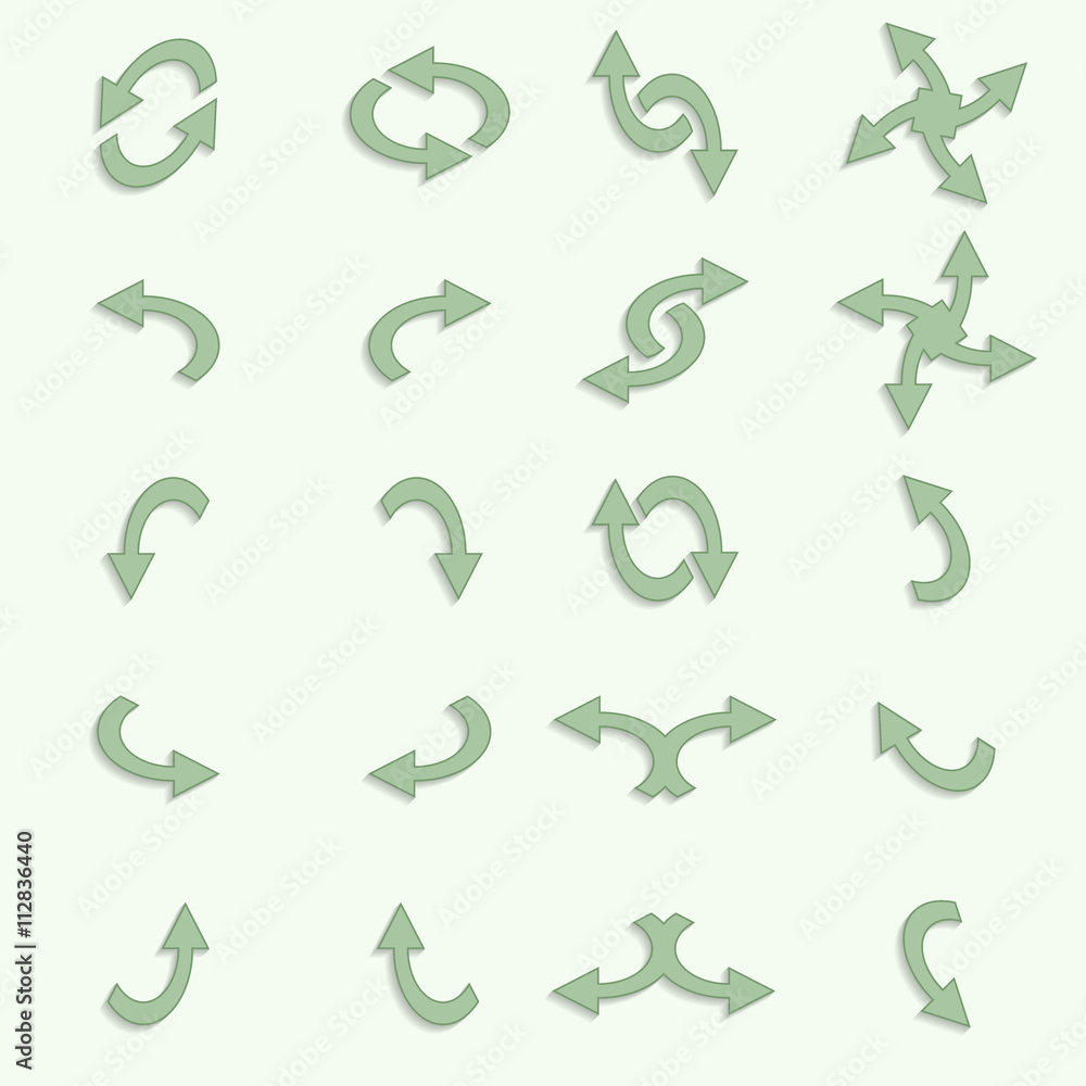Set of abstract vector icons - activity arrows