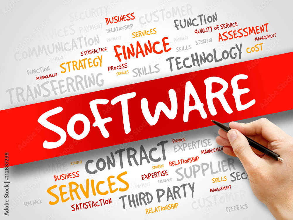 Software Word cloud, business concept Software Word cloud, business concept