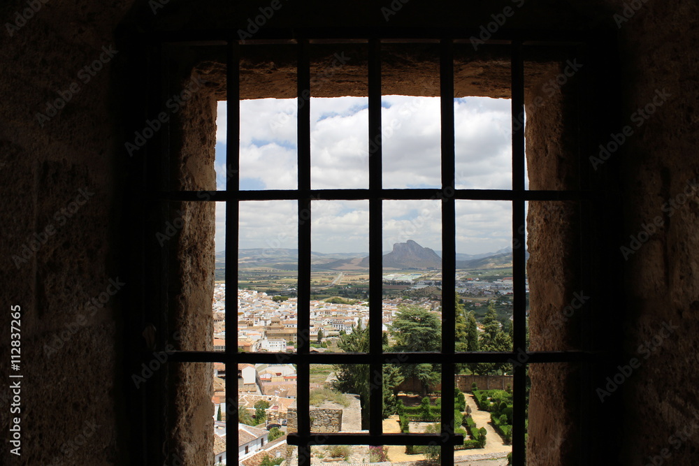 Peña de los Enamorados desde la Alcazaba de Antequera, Málaga Peña de los Enamorados desde la Alcazaba de Antequera, Málaga