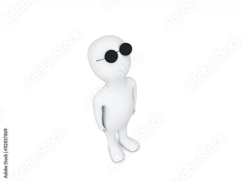 3d small people. Isolated white background.