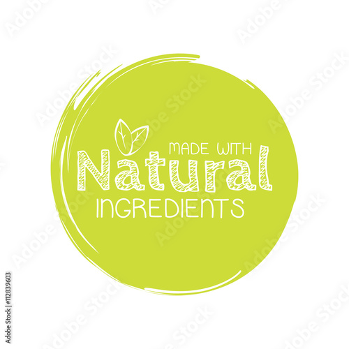 Vector eco labels with sketch drawing design elements