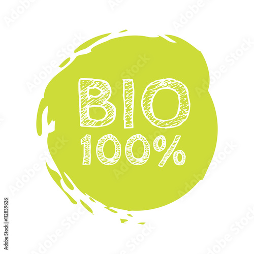 Grunge bio 100 percent natural rubber stamp, vector illustration