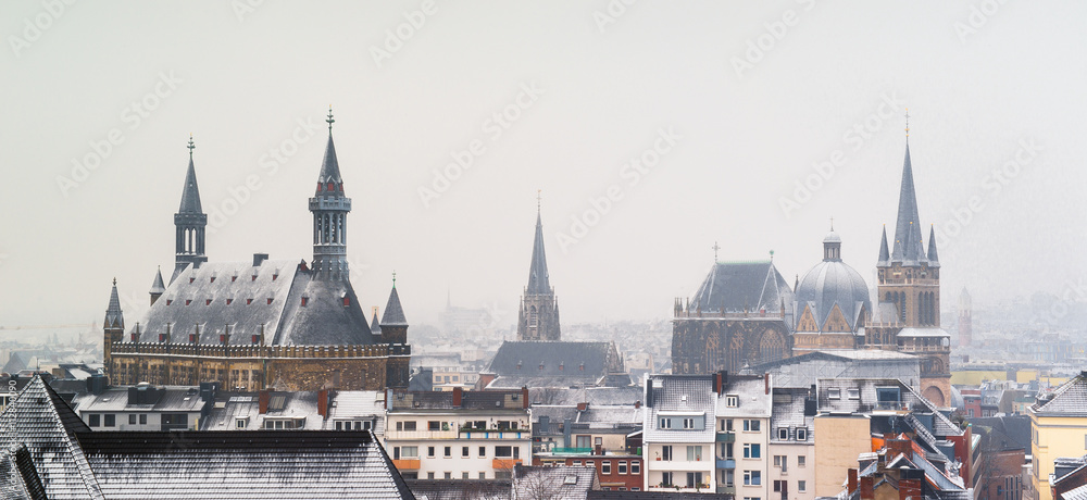Obraz premium Aachen im Schnee