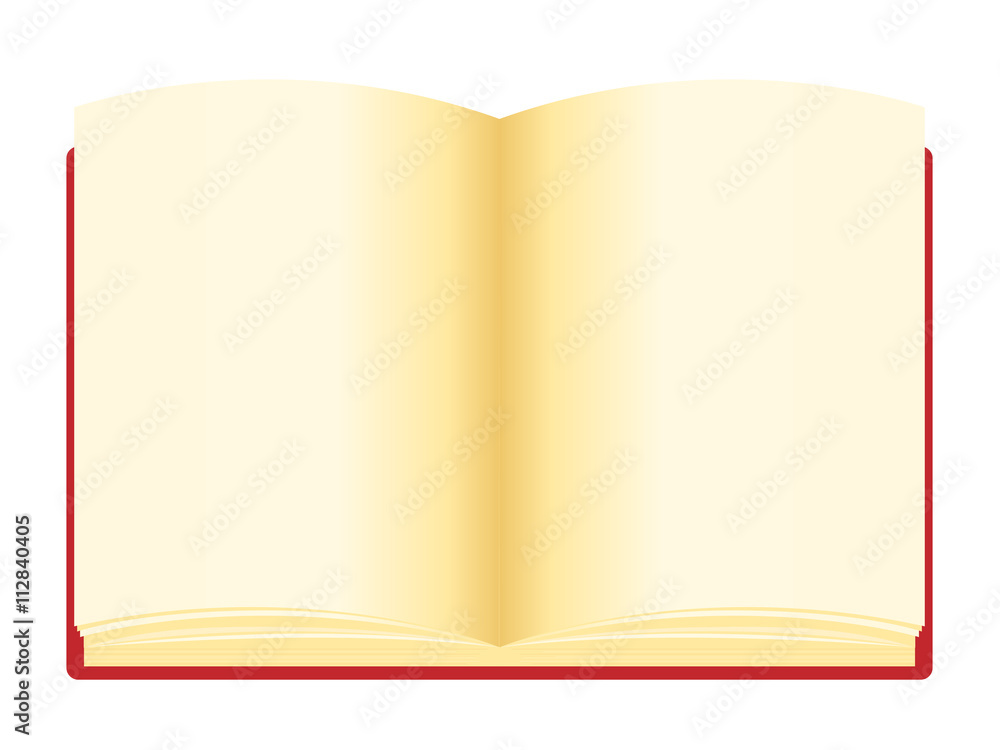 Open notebook , notebook vector illustration