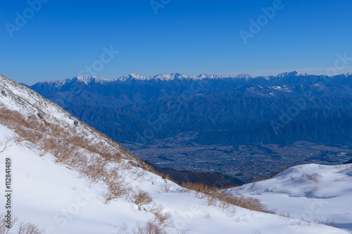 Senjojiki cirque at the Central Japan Alps in winter in Nagano  Japan
