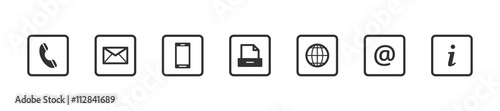 Contact icon button set