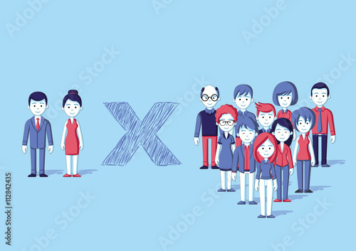 Rivalry against two groups of people. 