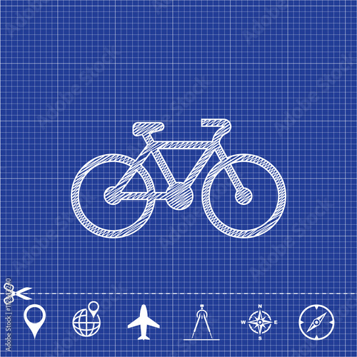 icon bicycle profile