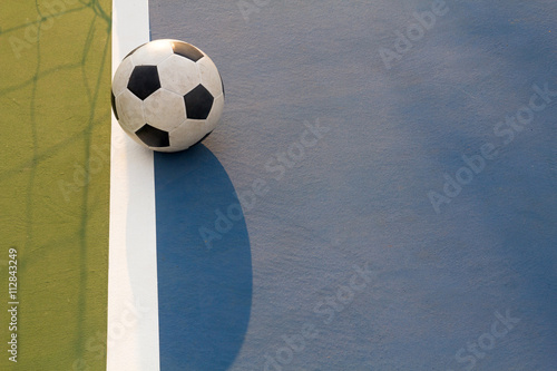 фотографія football near the line , futsal field