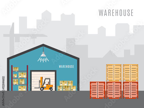 warehouse flat style