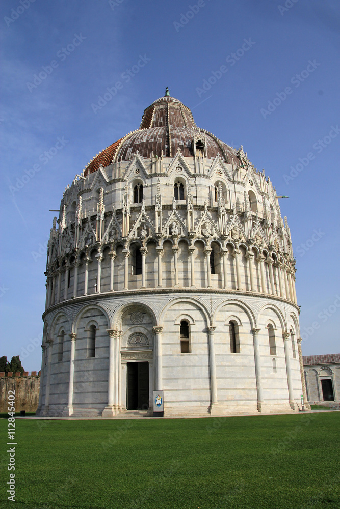 Baptistery of St Mary of Assumption cathedral in Piza, Italy