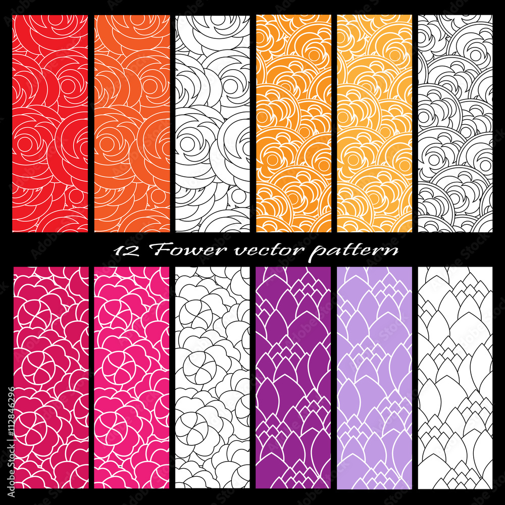 Fower vector pattern Fower vector pattern