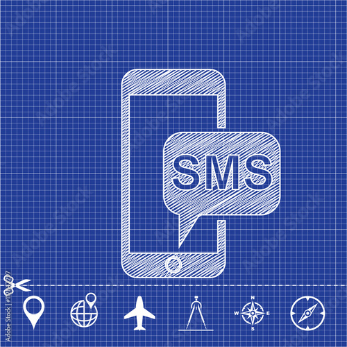 sms smartphone icon