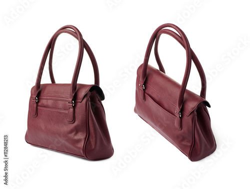 Set of Female bag isolated over the white background