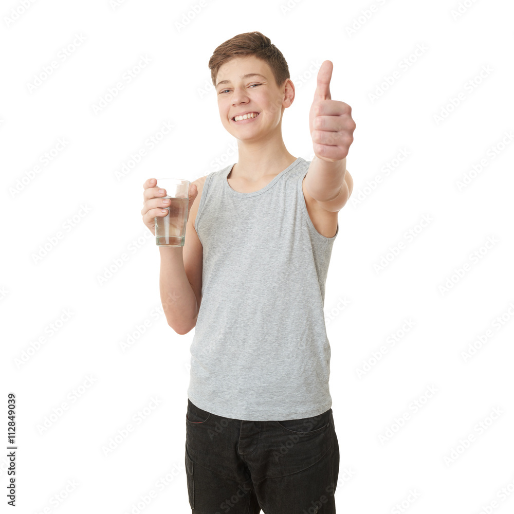 Cute teenager boy over white isolated background Cute teenager boy over white isolated background