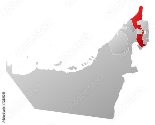 Map - United Arab Emirates, Ras al-Khaimah