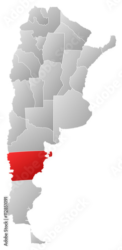 Map - Argentina, Chubut