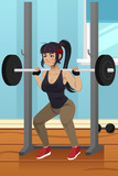 Woman Lifting Weight