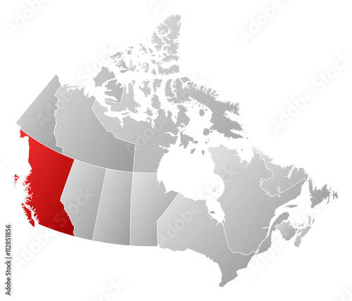 Map - Canada, British Columbia