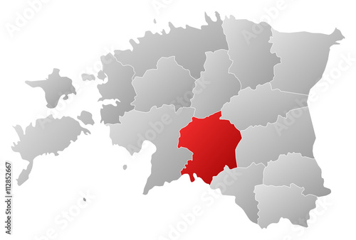 Map - Estonia  Viljandi