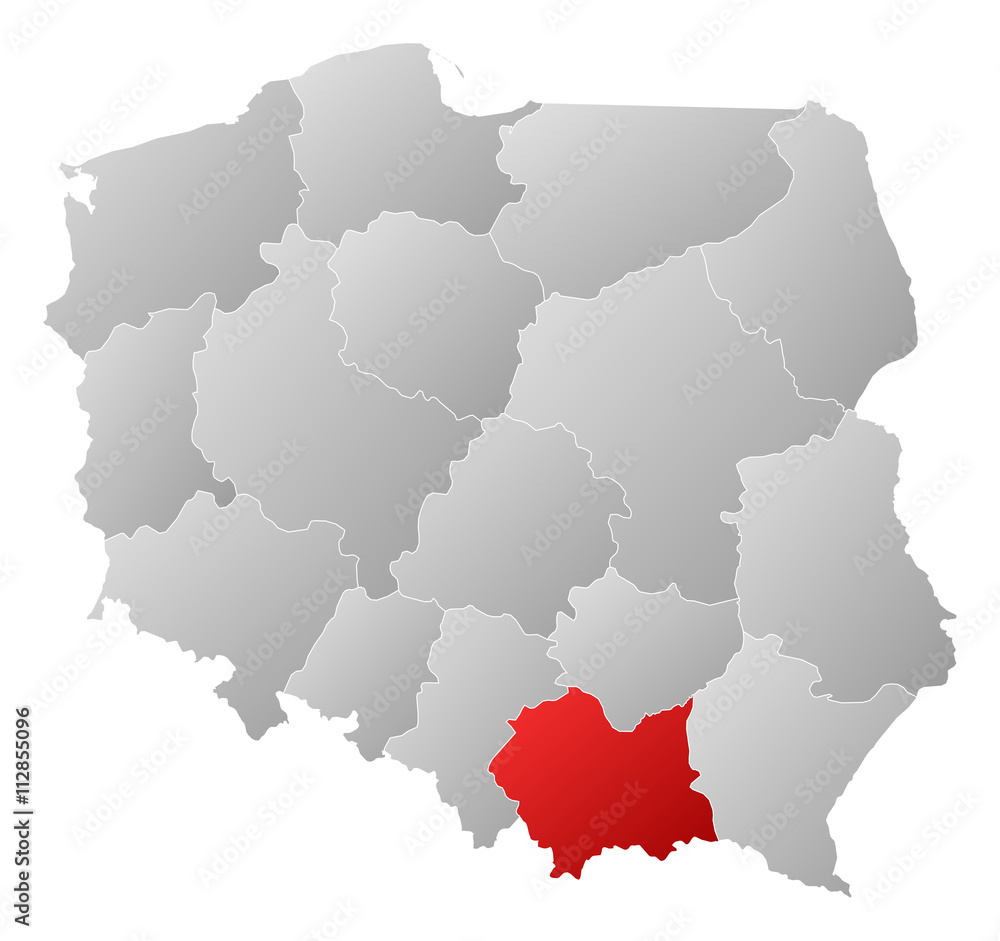 Map - Poland, Lesser Poland