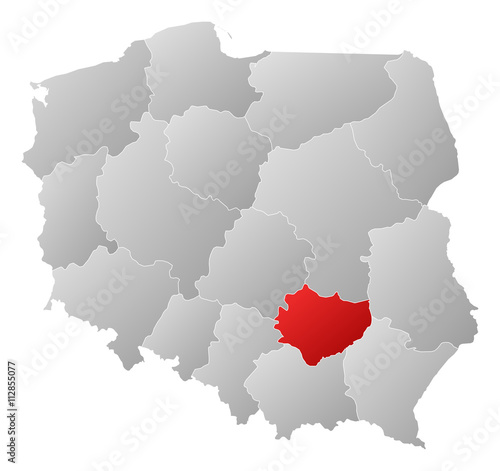 Map - Poland, Swietokrzyskie