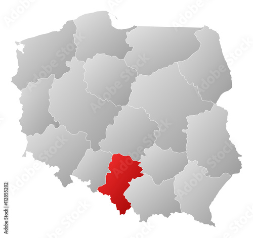 Map - Poland  Silesian