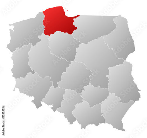 Map - Poland, Pomeranian