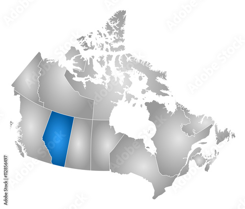 Map - Canada, Alberta