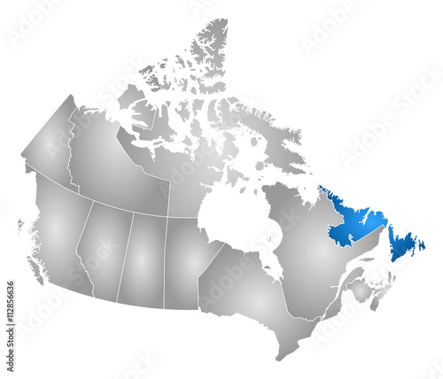 Map - Canada, Newfoundland and Labrador