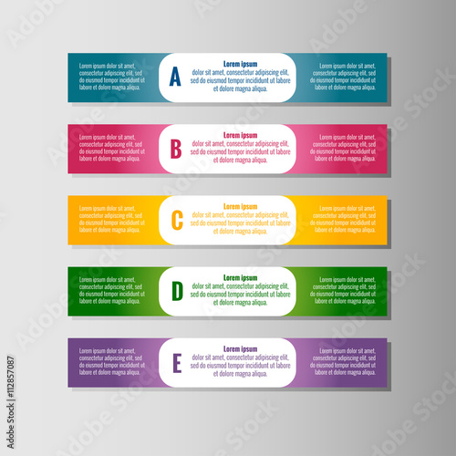 Vector infographic template for web and print design