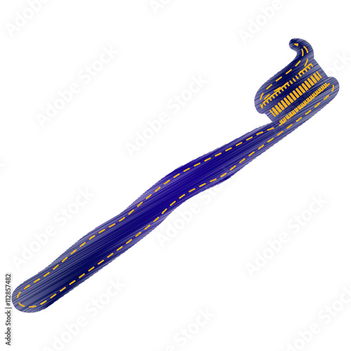 Toothbrush with applied toothpaste portion