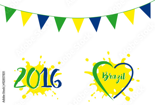 brazilian bunting and buttons