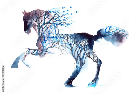 Naklejka na ścianę koń