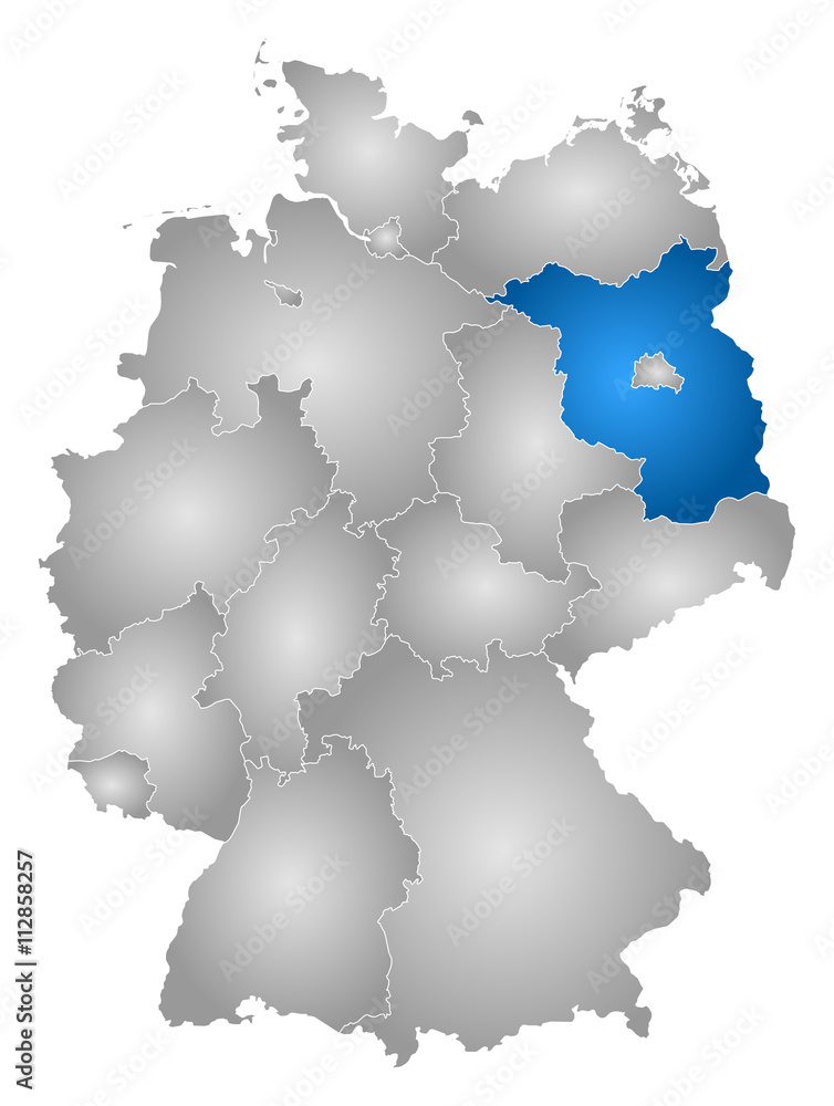 Map - Germany, Brandenburg