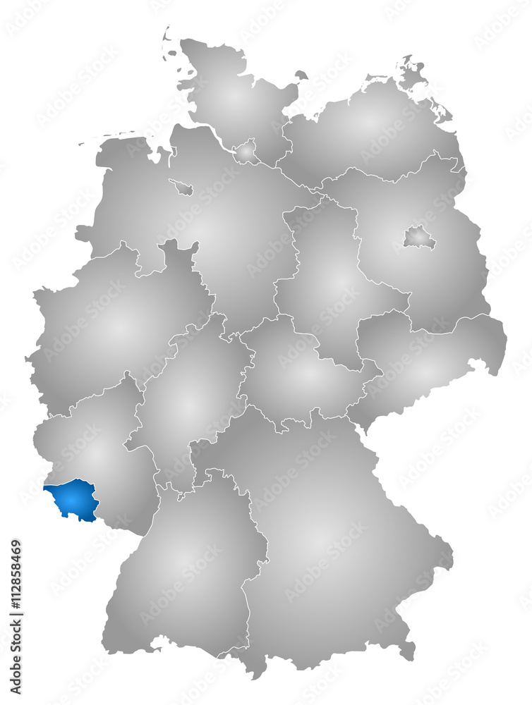 Map - Germany, Saarland